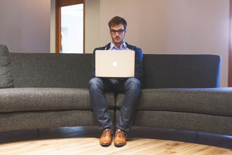 Businessman writing plan idea